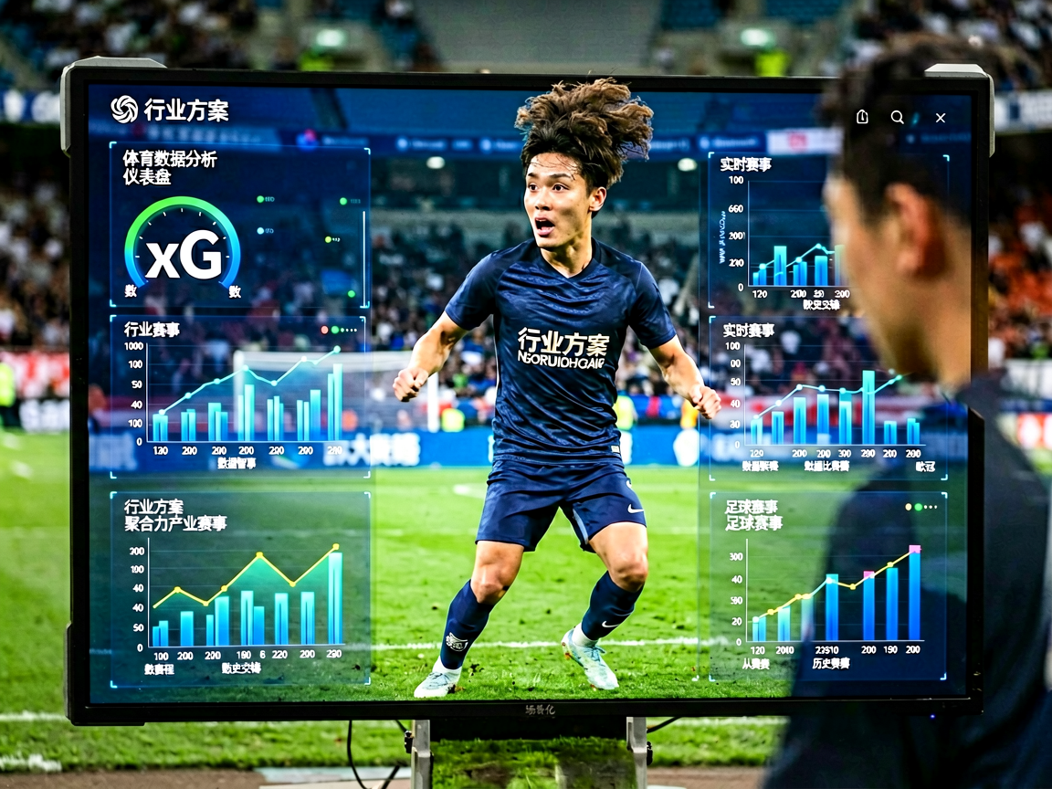 体育数据分析仪表盘，展示比赛统计数据和趋势图表
